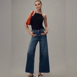 Anthropologie “Maeve” The Ettie High-Rise Crop Wide-Leg Jeans